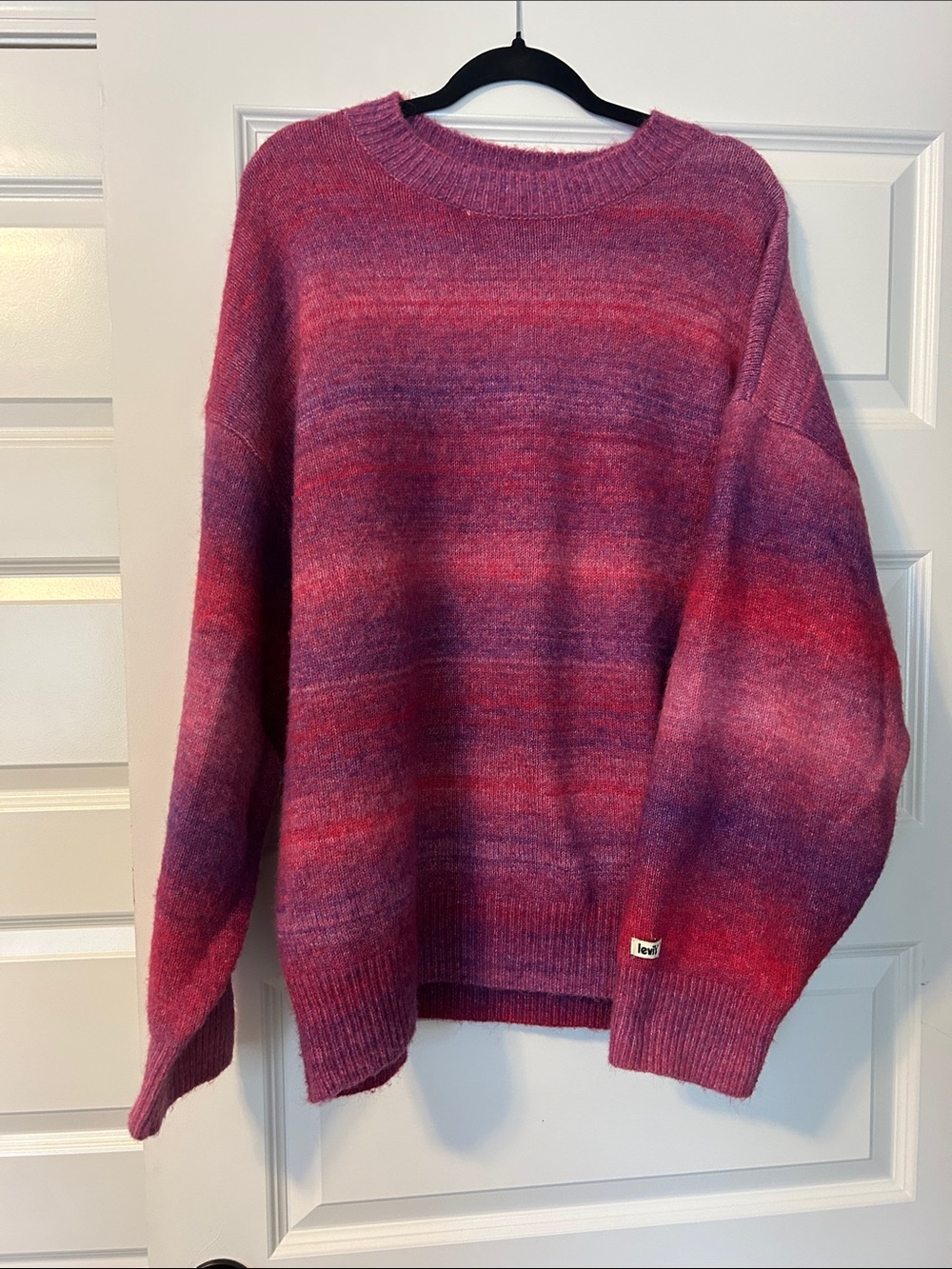 Levi's Men's Ombre Pink & Purple Crewneck Sweater